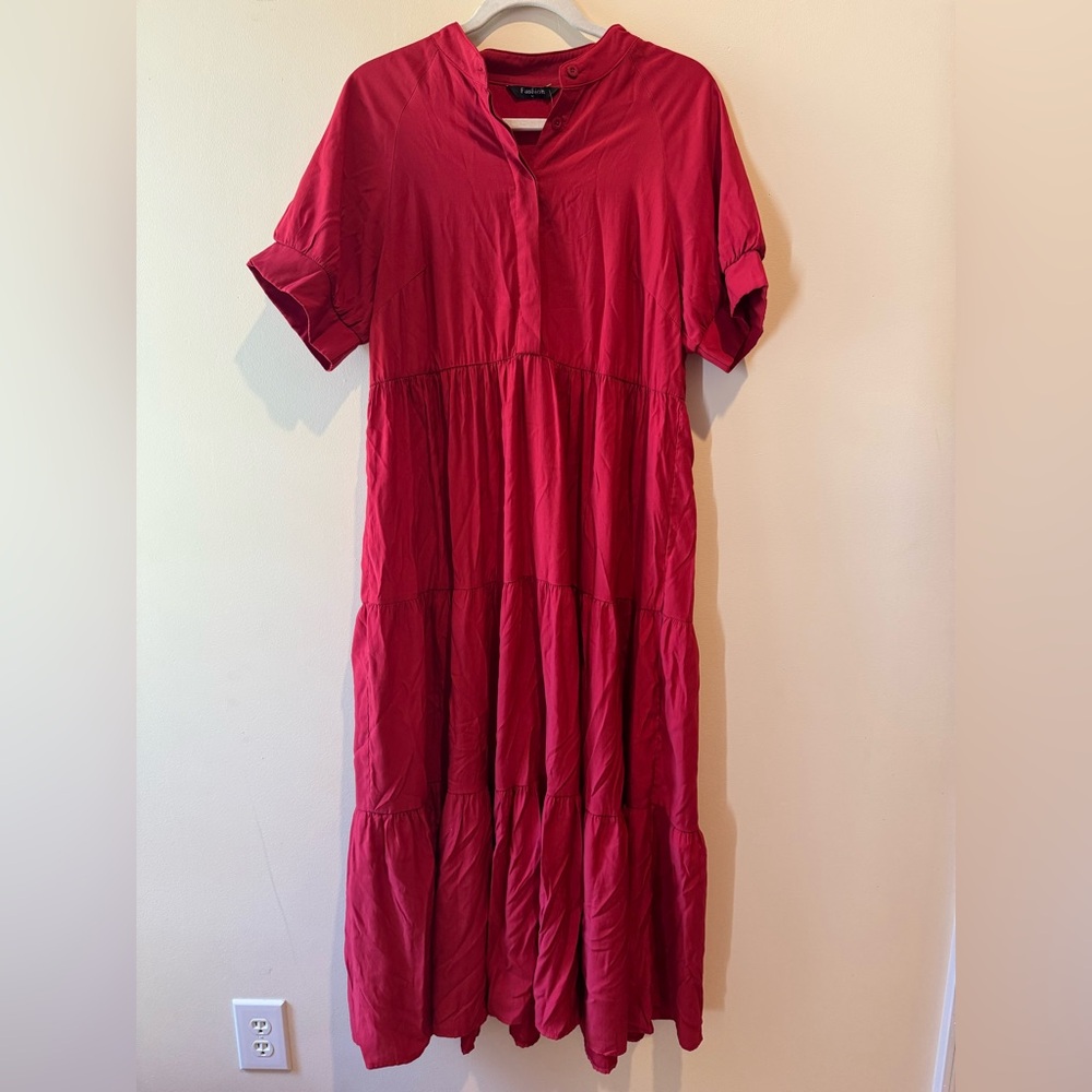 Elegant Red Women's Dress